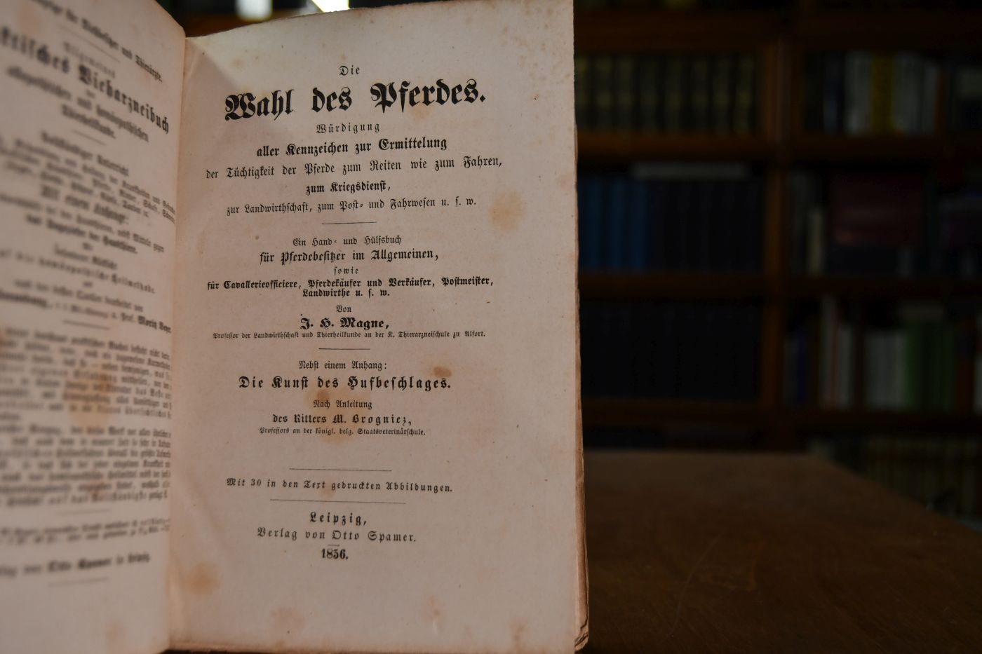 Die Wahl des Pferdes. Würdigung aller Kennzeichen zur Ermittelung der Tüchtigkeit der Pferde zum Reiten wie zum Fahren, zum Kriegsdienst, zur Landwirthschaft, zum Post- und Fahrwesen u.s.w. Nebst einem Anhang Die Kunst des Hufbeschlages, nach Anleitung des Ritters M. Brogniez.
