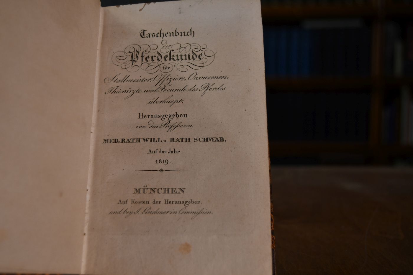 Taschenbuch der Pferdekunde für Stallmeister, Offiziere, Oeconomen, Thierärzte und Freunde des Pferdes überhaupt. Auf das Jahr 1819 (3. Bändchen)
