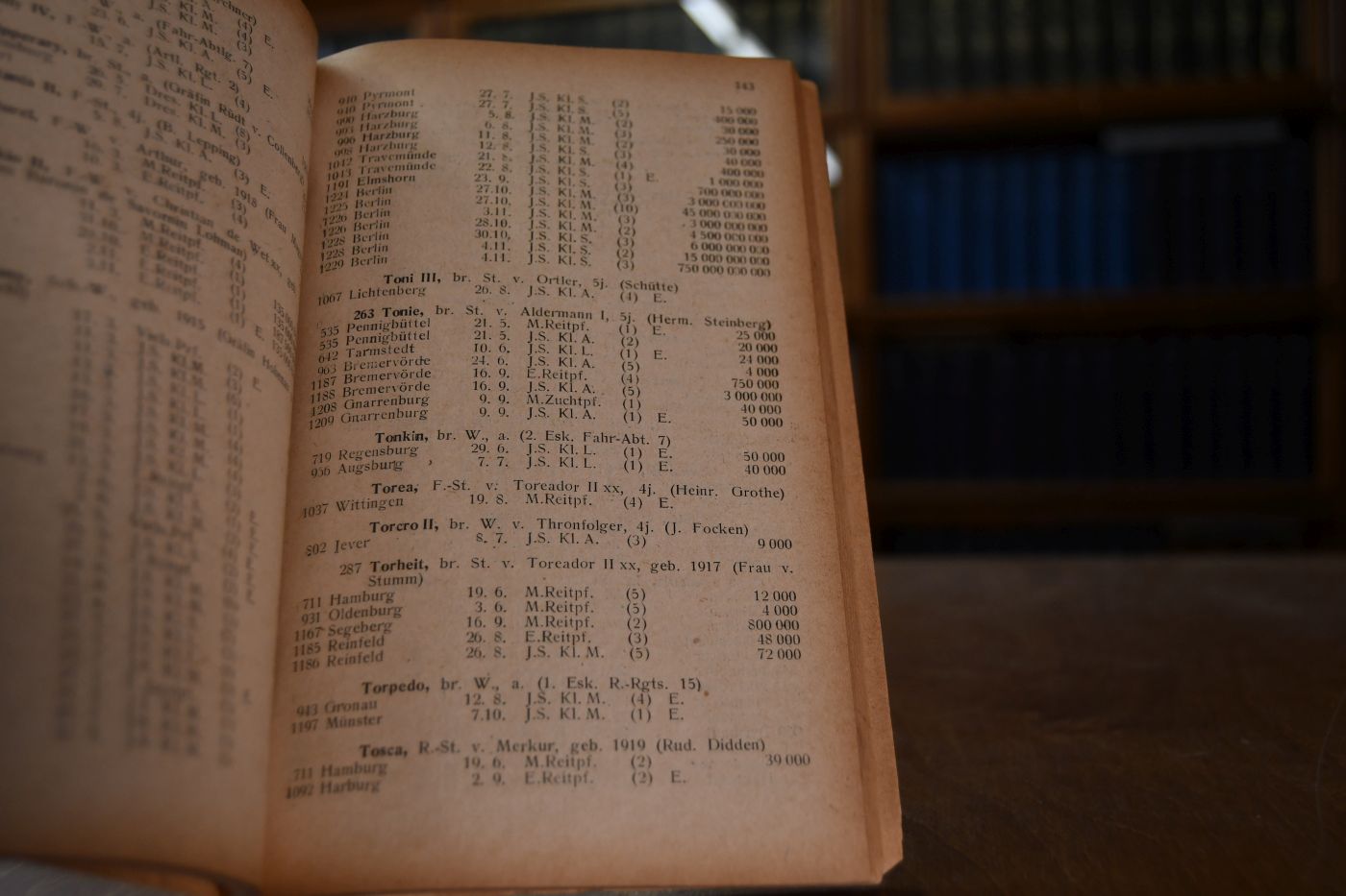 Jahrbuch für Halbblutprüfungen 1923.