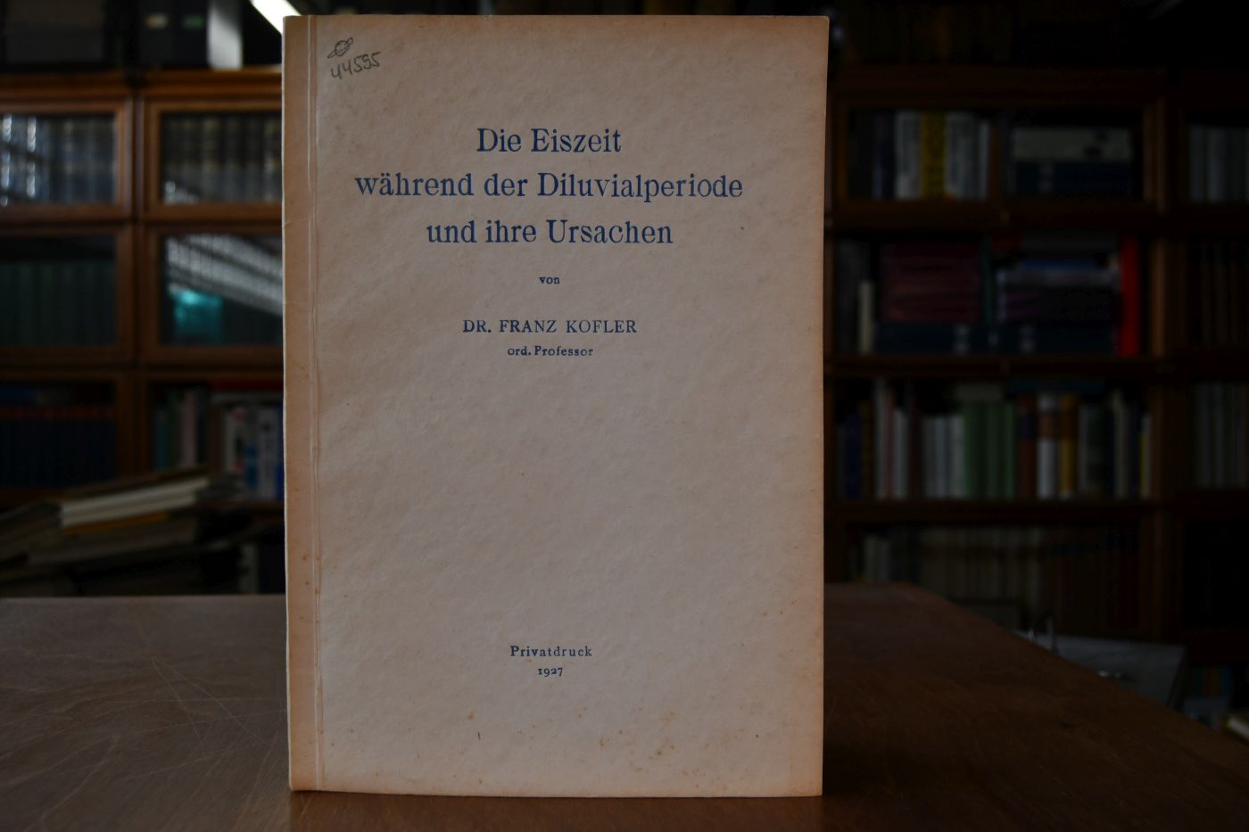 Die Eiszeit während der Diluvialperiode und ihre Ursachen.