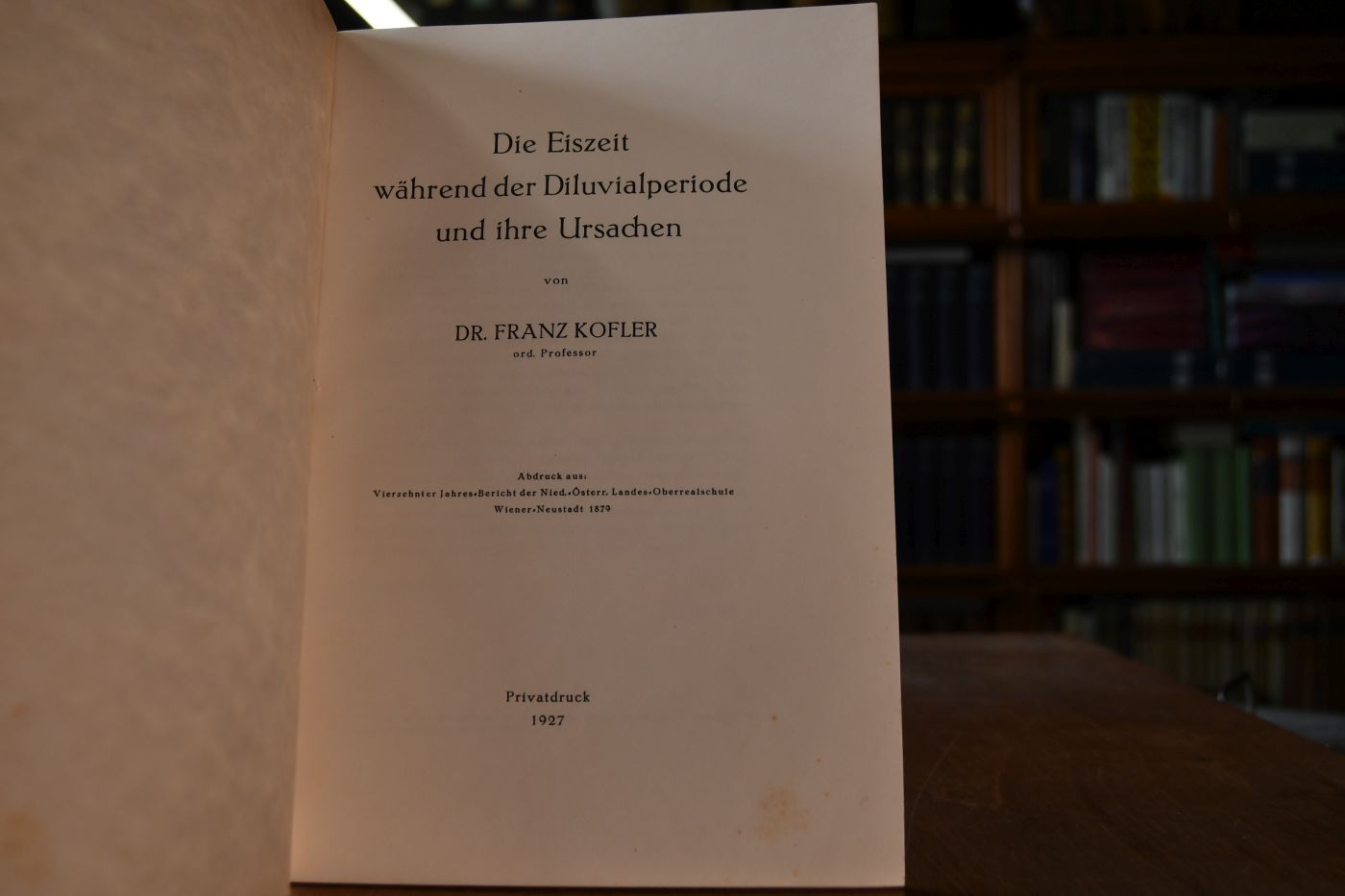 Die Eiszeit während der Diluvialperiode und ihre Ursachen.