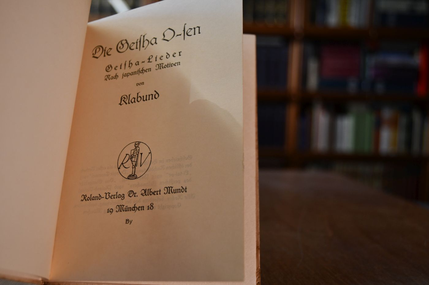 Die Geisha O-sen. Geisha-Lieder nach japanischen Motiven.