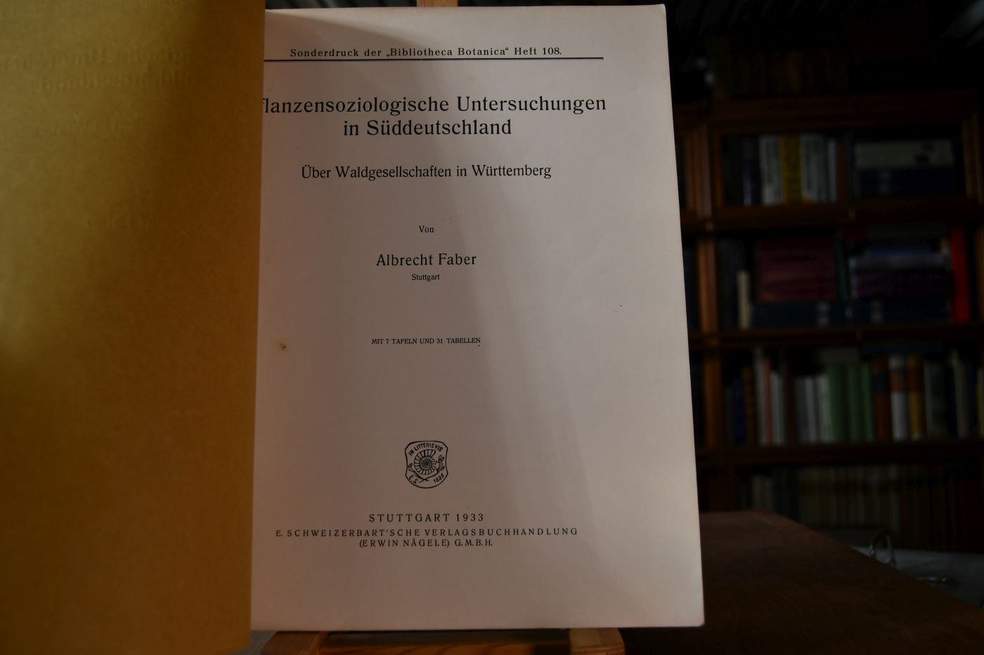 Pflanzensoziologische Untersuchungen in Süddeutschland. Über Waldgesellschaften in Württemberg.