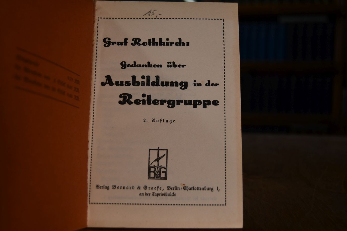 Gedanken über Ausbildung in der Reitergruppe.