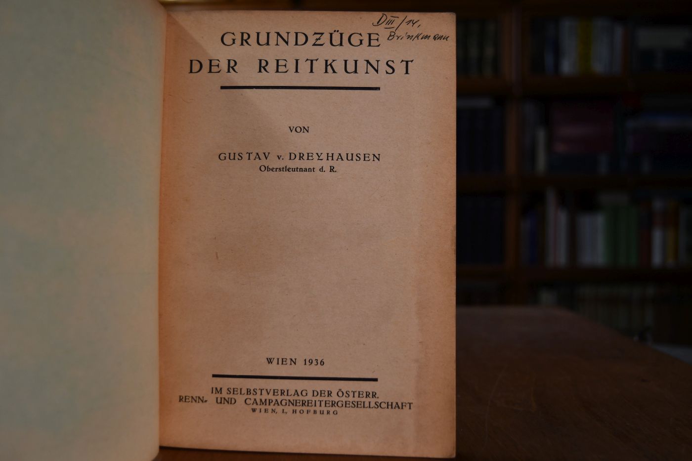 Grundzüge der Reitkunst.