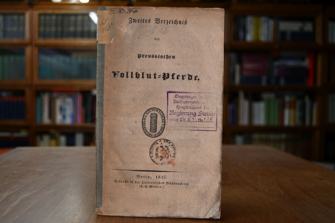 Zweites Verzeichniß der preussischen Vollblut-Pferde.