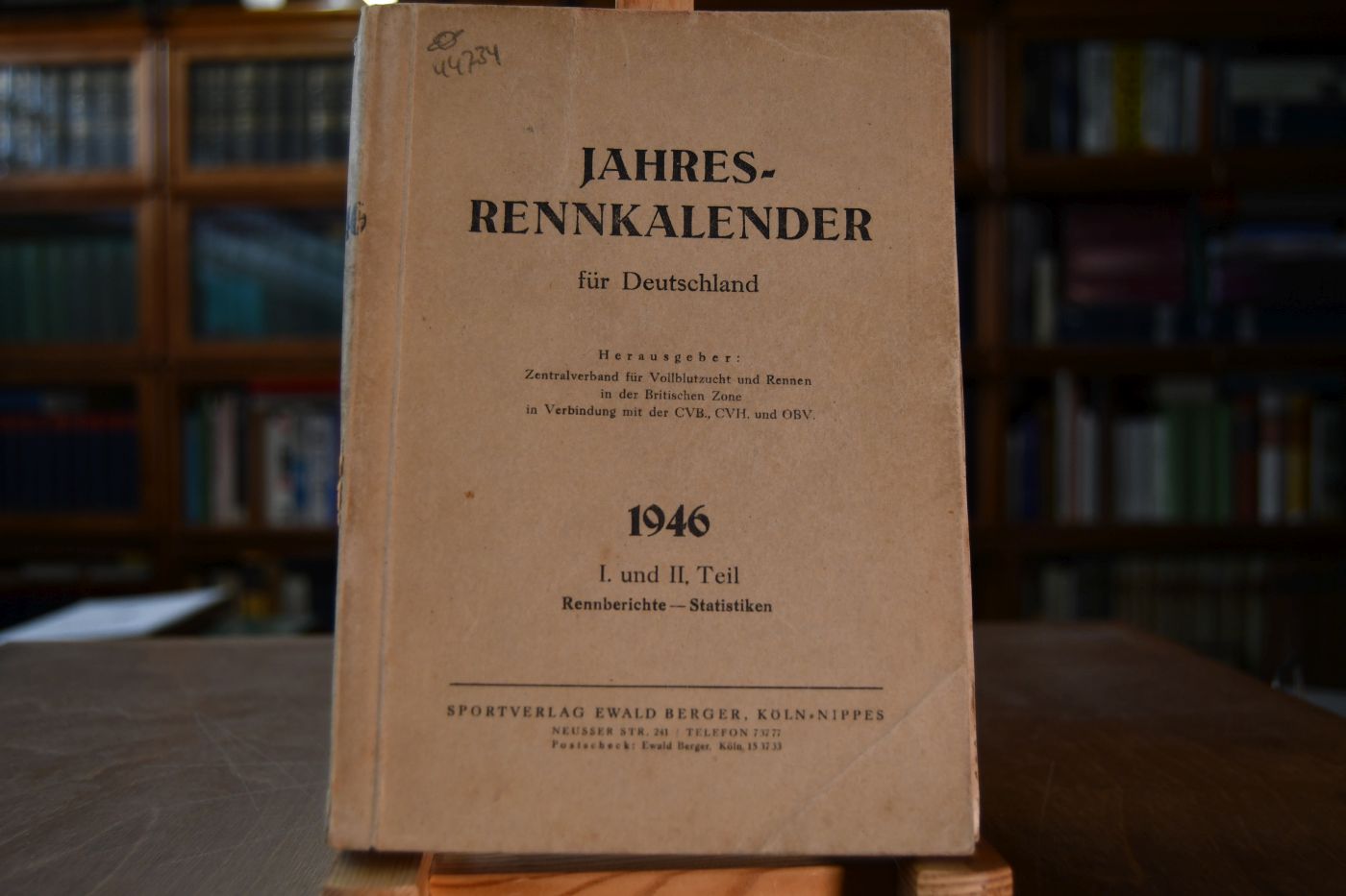 Jahresrennkalender für Deutschland 1946. I. und II. Theil Rennberichte - Statistiken