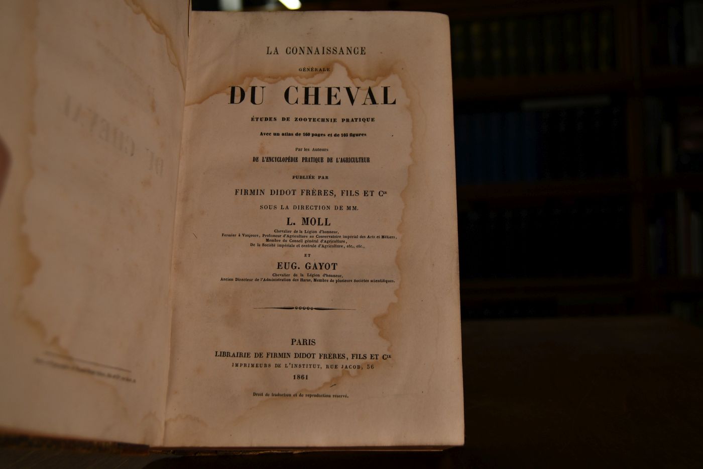 La Connaissance generale du Cheval. Etudes de Zootechnie pratique avec un atlas de 160 pages et 103 figures.