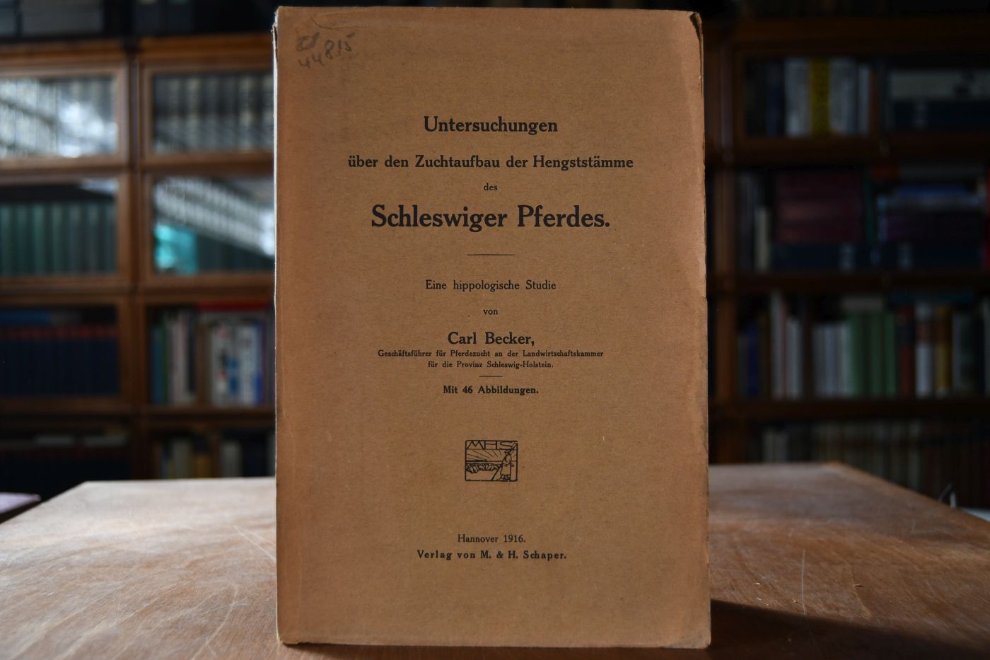 Untersuchungen über den Zuchtaufbau der Hengststämme des Schleswiger Pferdes. Eine hippologische Studie.