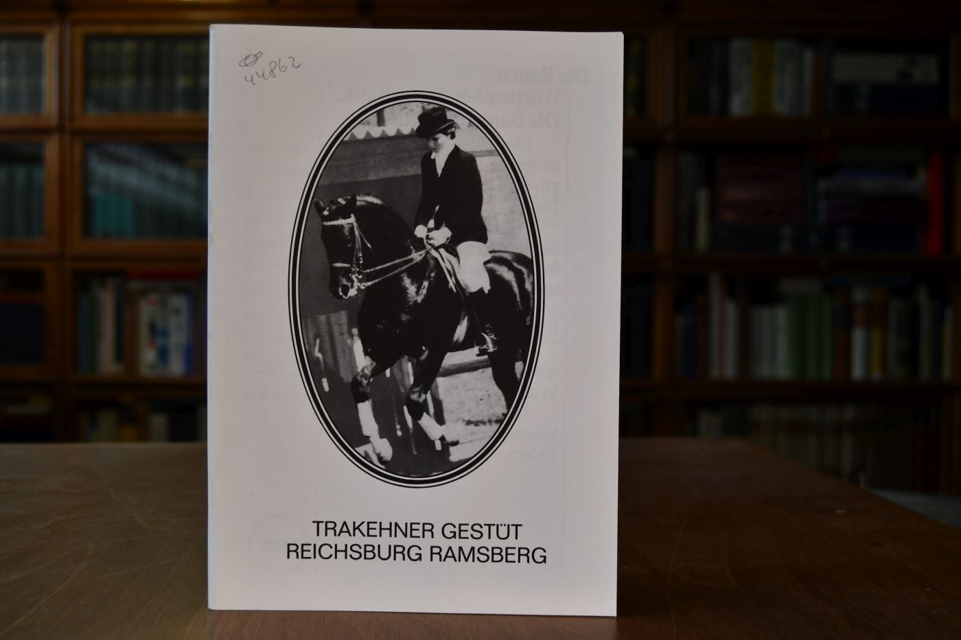 Trakehner-Fohlenbrennen 2. August 2981 (recte 1981). Trakehner Gestüt Reichsburg Ramsberg.