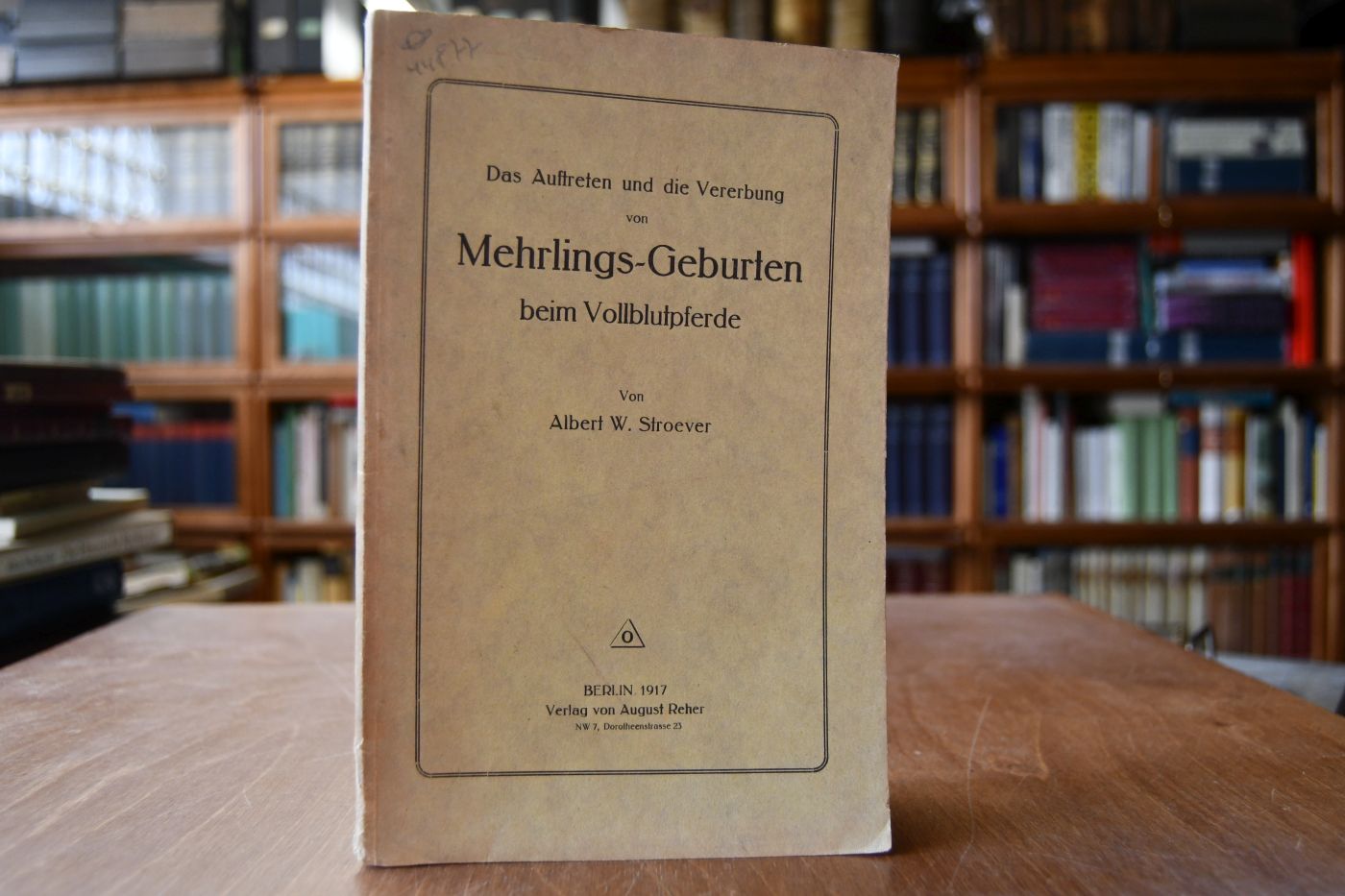 Das Auftreten und die Vererbung von Mehrlings-Geburten beim Vollblut-Pferde.