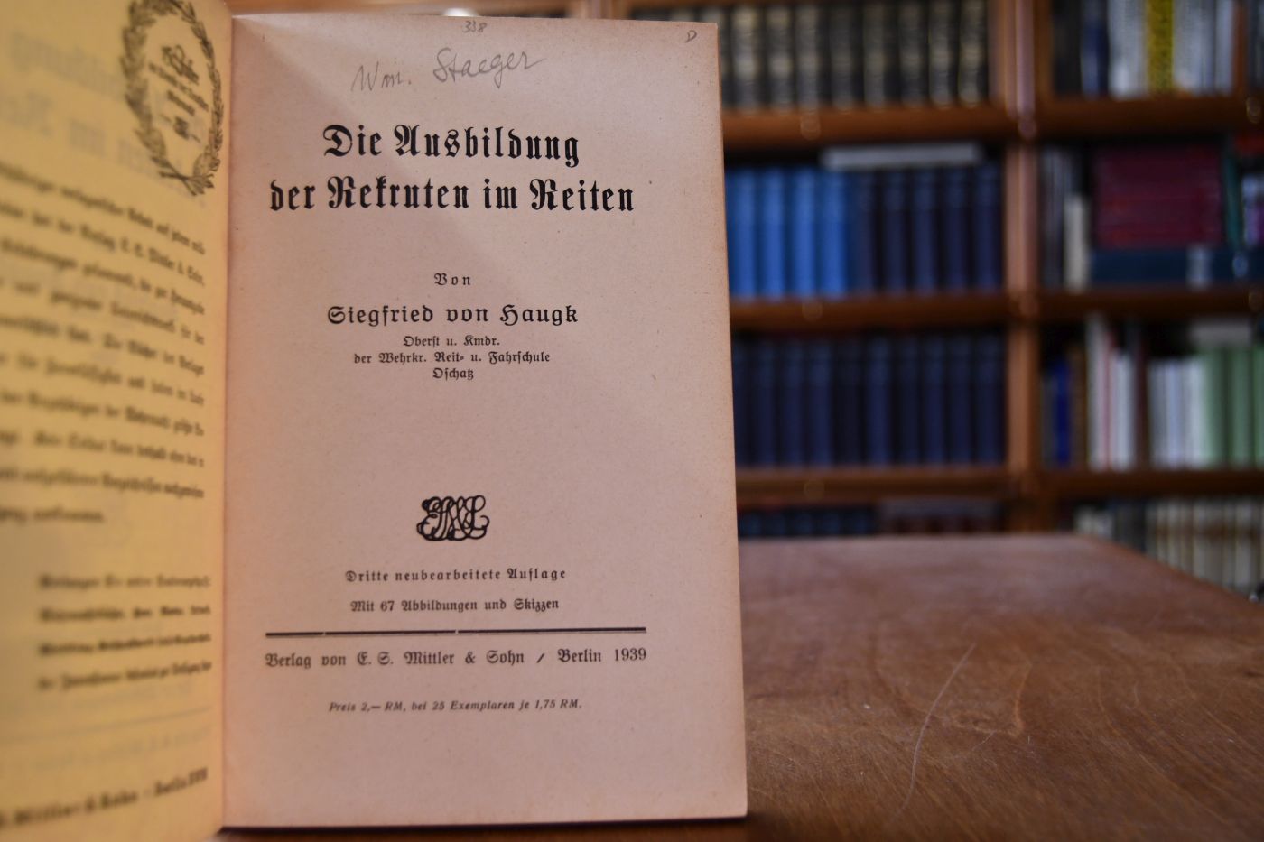 Die Ausbildung der Rekruten im Reiten.