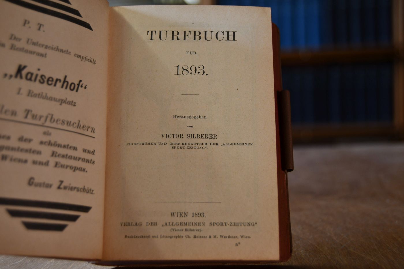 Turfbuch für 1893.