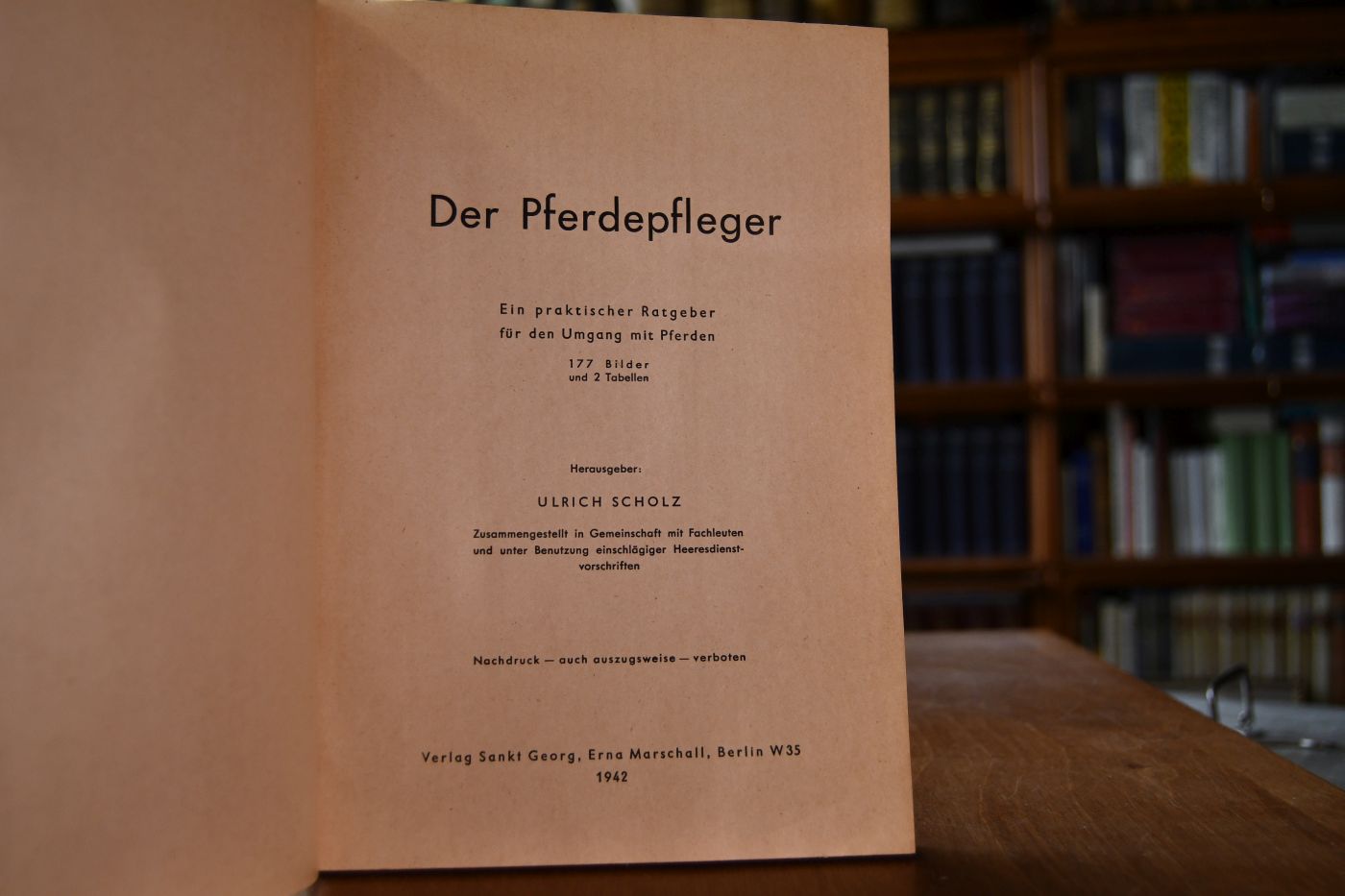 Der Pferdepfleger. Ein praktischer Ratgeber für den Umgang mit Pferden.