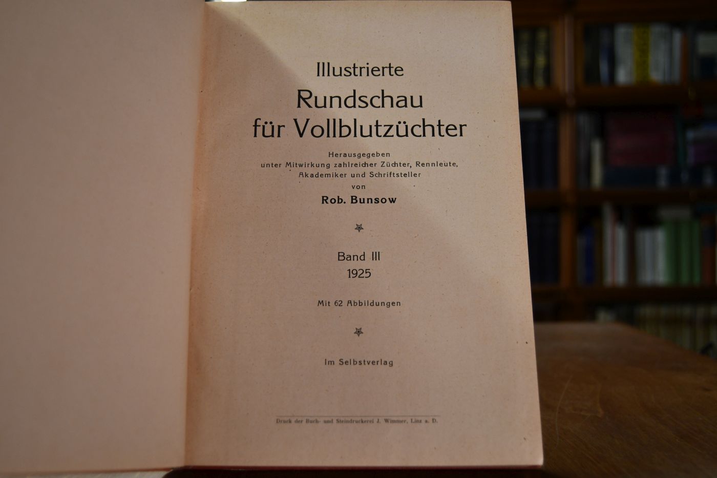 Illustrierte Rundschau für Vollblutzüchter. Band III, 1925.