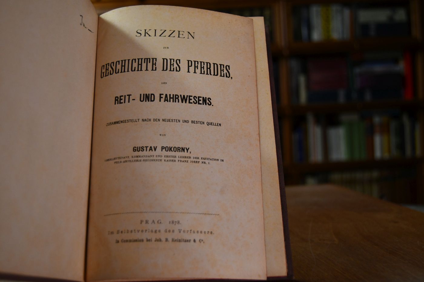 Skizzen zur Geschichte des Pferdes, des Reit- und Fahrwesens. Zusammengestellt nach den neuesten und besten Quellen.