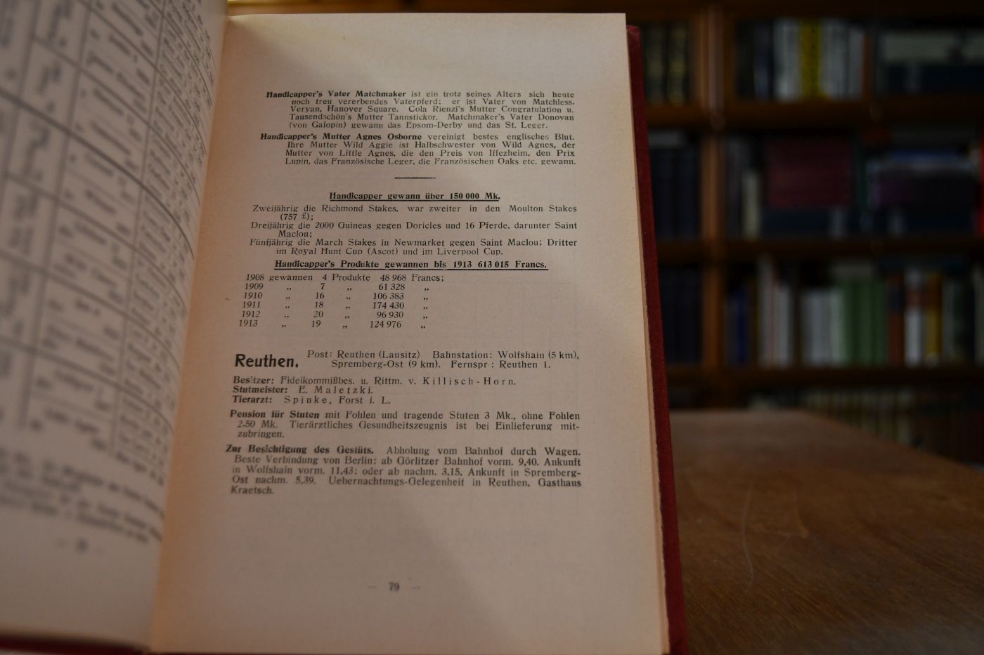 Deutsches Hengst-Buch. Die in Deutschland aufgestellten Vollblut-Beschäler (1).