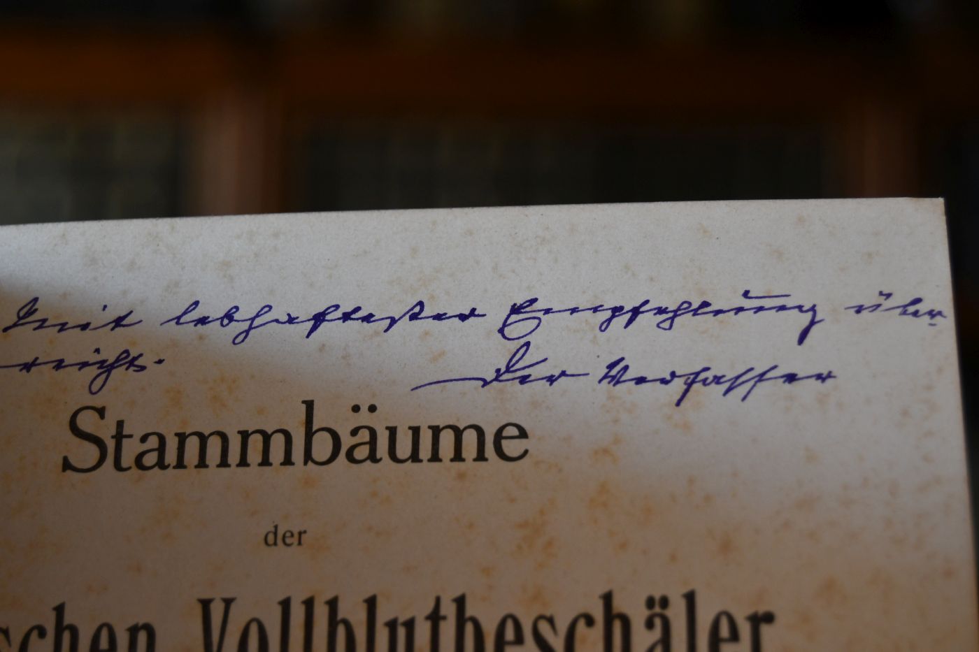 Stammbäume der Englischen Vollblutbeschäler in Deutschland.