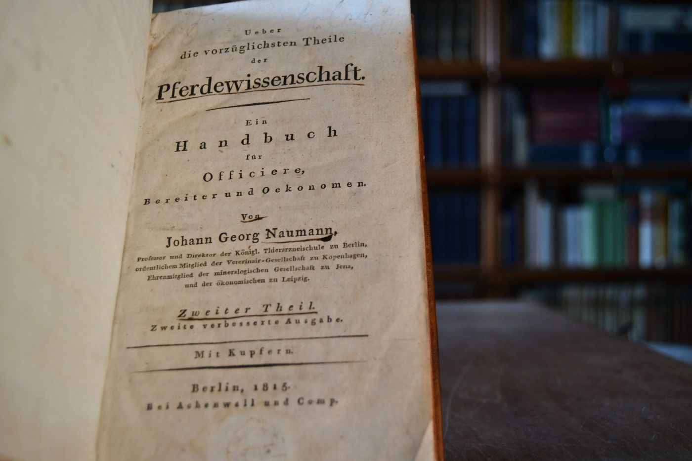 Ueber die vorzüglichsten Theile der Pferdewissenschaft. Ein Handbuch für Officiere, Bereiter und Oekonomen. Theile 1+2.
