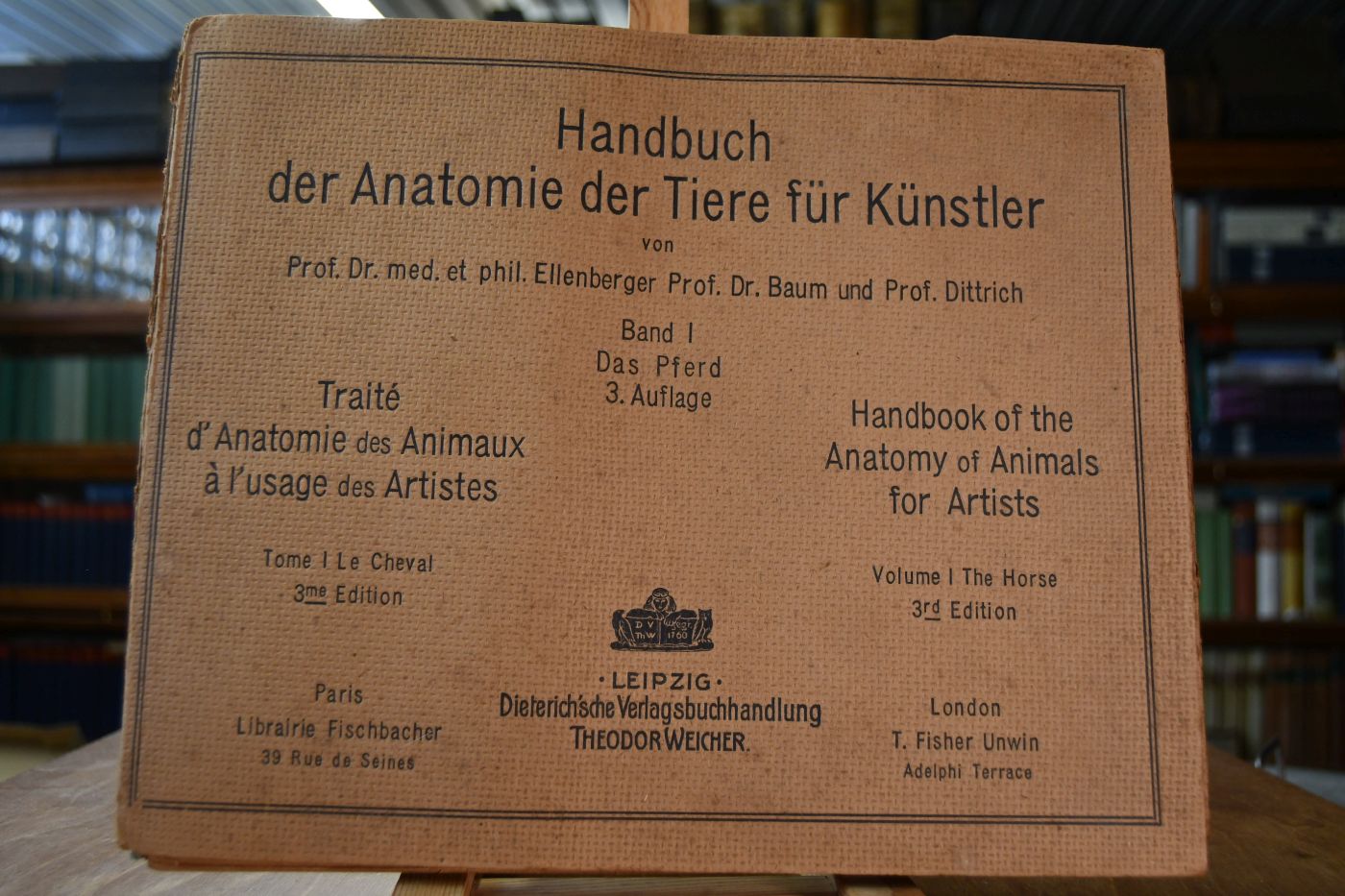 Handbuch der Anatomie der Tiere für Künstler. Band I Das Pferd.