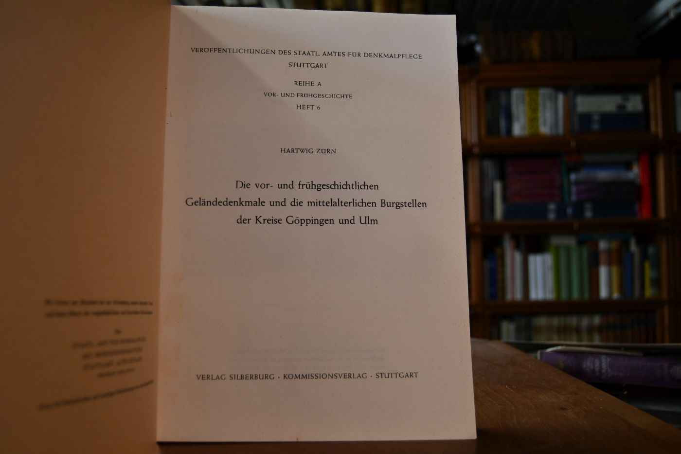 Die vor- und frühgeschichtlichen Geländedenkmale und die mittelalterlichen Burgstellen der Kreise Göppingen und Ulm.