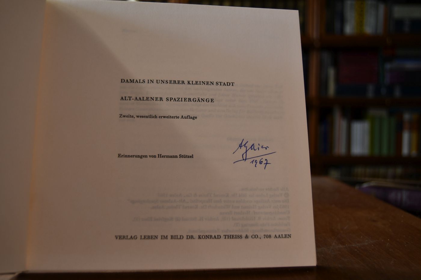 Damals in unserer kleinen Stadt. Alt-Aalener Spaziergänge.