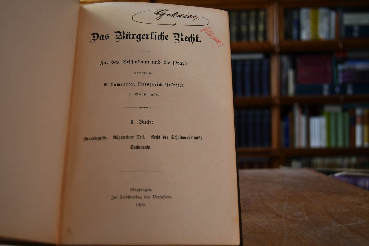 Das Bürgerliche Recht. Für das Erststudium und die Praxis. I. Buch (apart) Grundbegriffe. Allgemeiner Teil. Recht der Schuldverhältnisse. Sachenrecht.