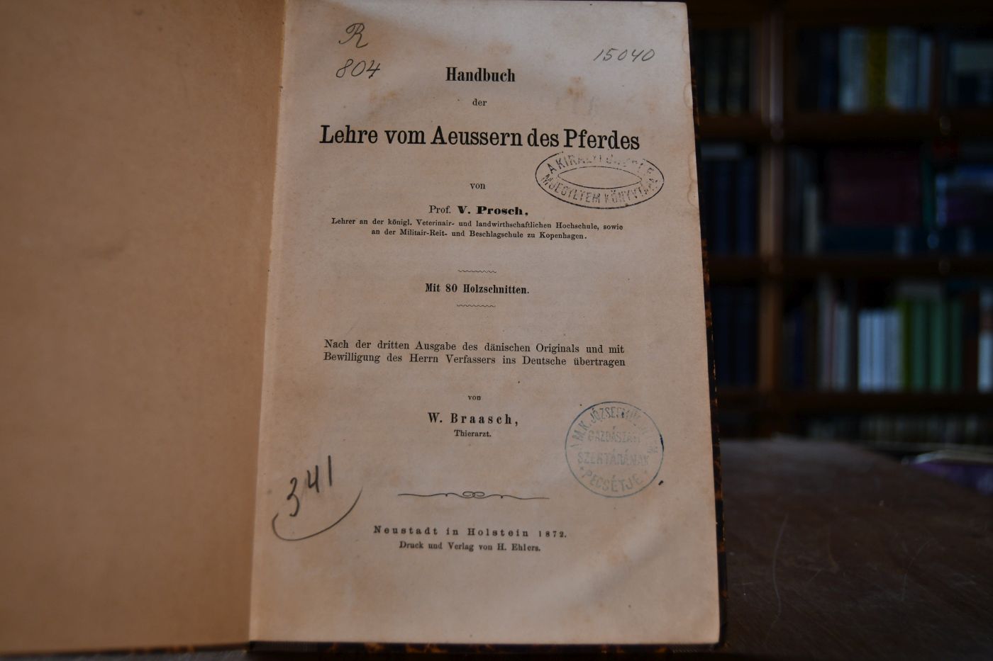Handbuch der Lehre vom Aeussern des Pferdes.