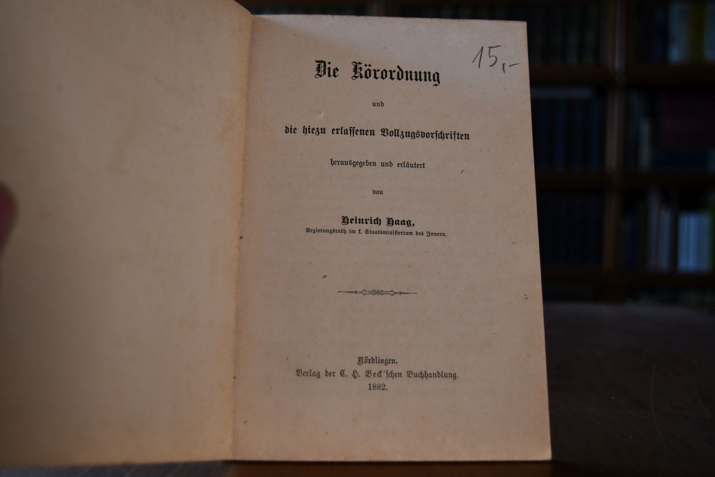 Die Körordnung und die hierzu erlassenen Vollzugsvorschriften.