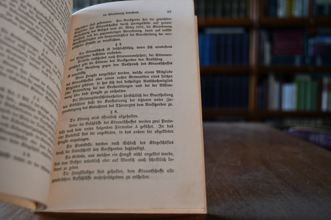Die Körordnung und die hierzu erlassenen Vollzugsvorschriften.