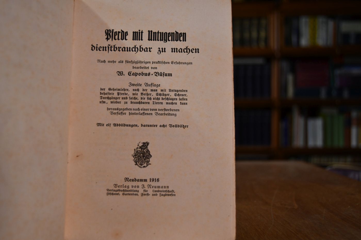 Pferde mit Untugenden dienstbrauchbar zu machen.
