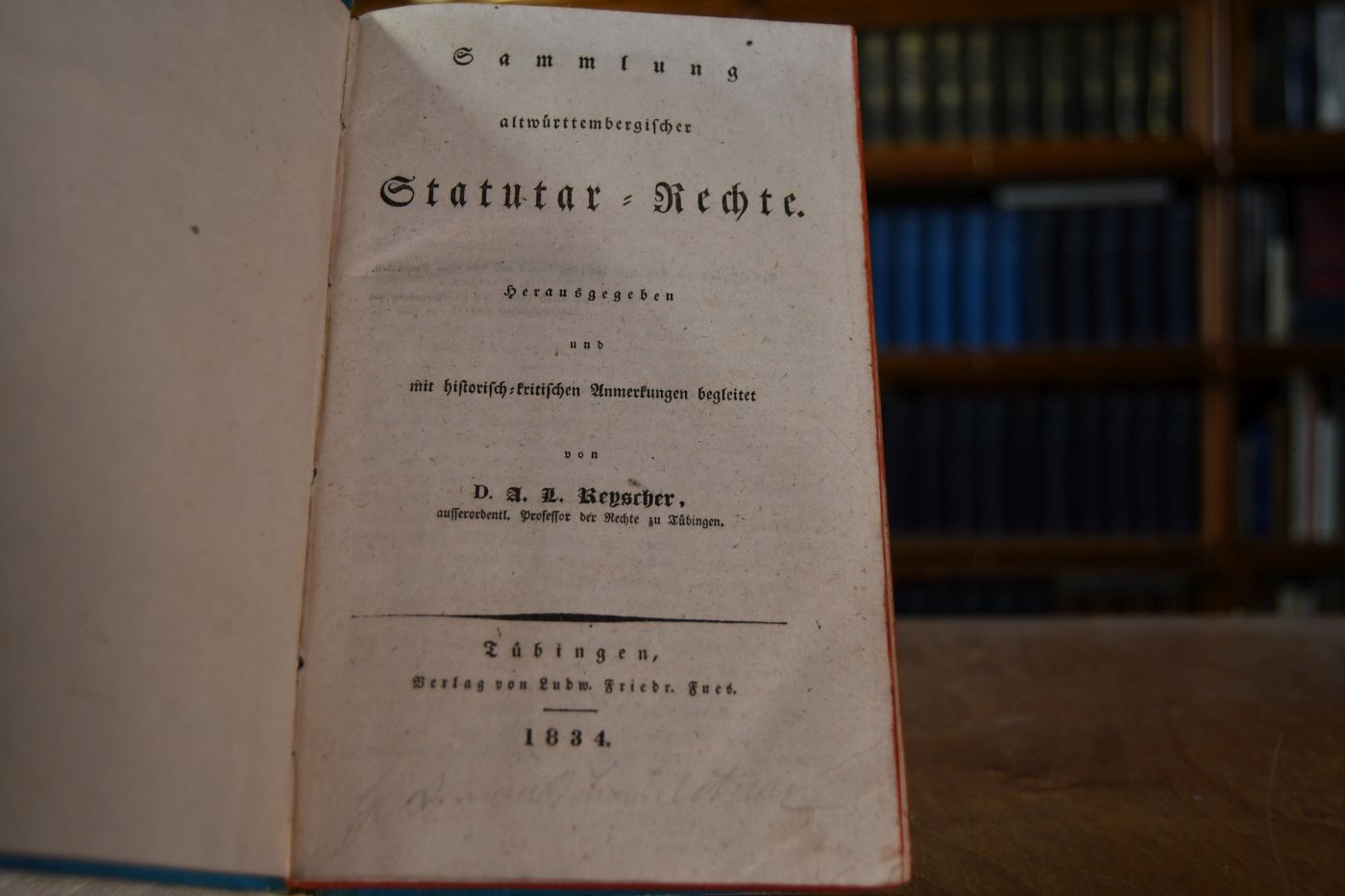 Sammlung altwürttembergischer Statutar-Rechte.