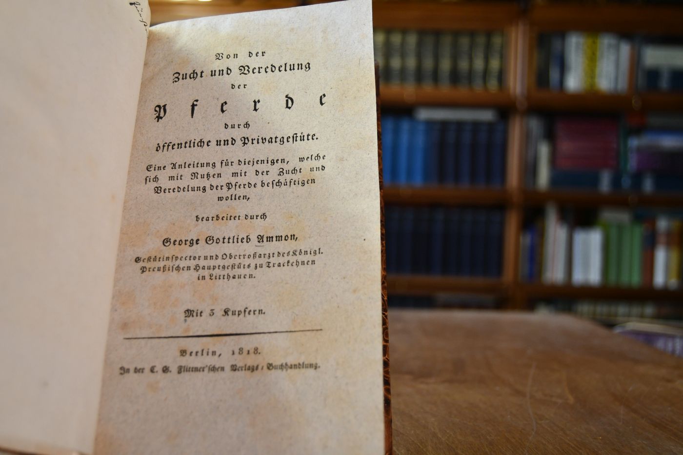Von der Zucht und Veredelung der Pferde durch öffentliche und Privatgestüte. Eine Anleitung für diejenigen, welche sich mit Nutzen mit der Zucht und Veredelung der Pferde beschäftigen wollen.
