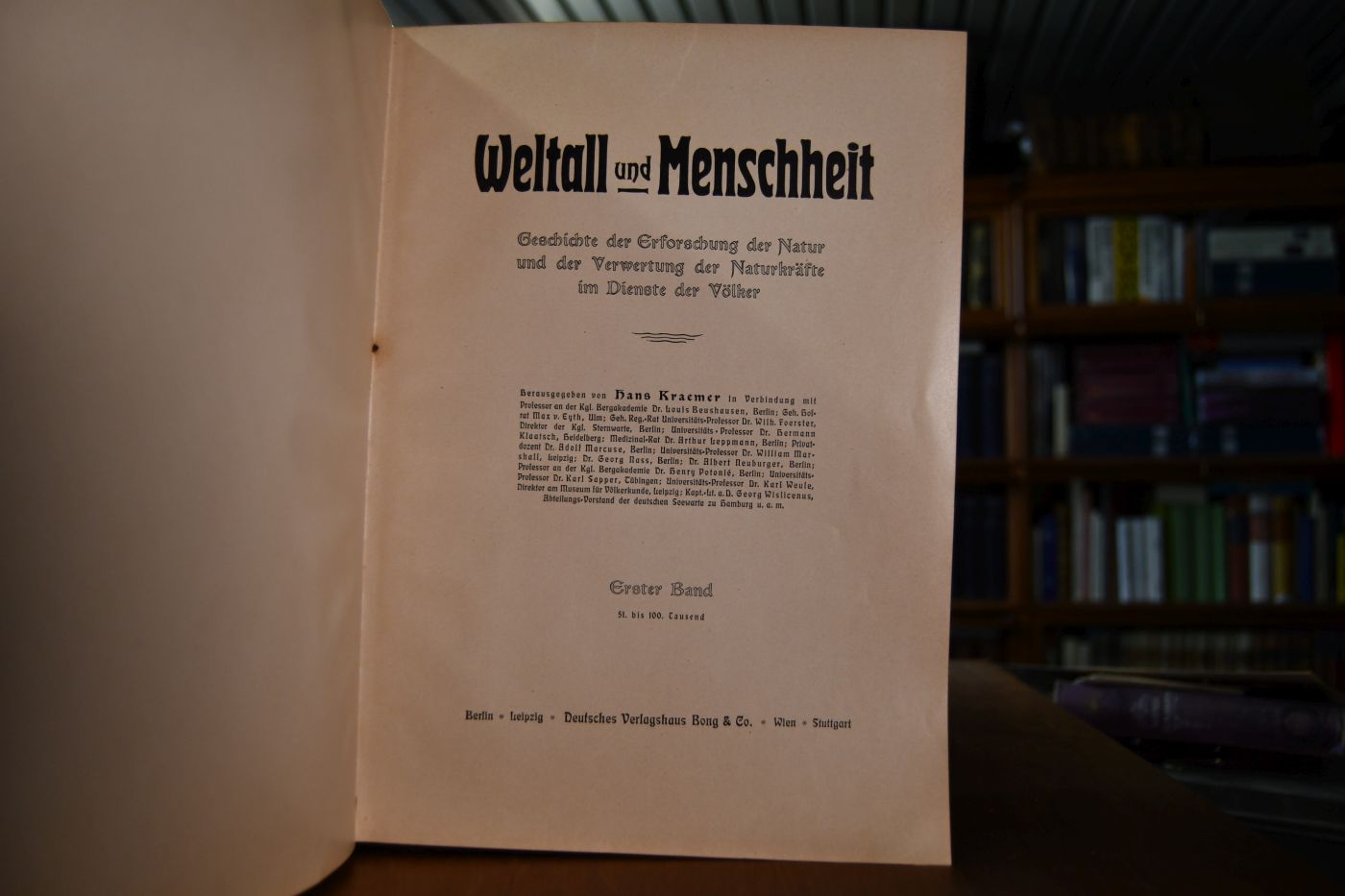 Weltall und Menschheit. Geschichte der Erforschung der Natur und der Verwertung der Naturkräfte im Dienste der Völker. Bde. 1-5.