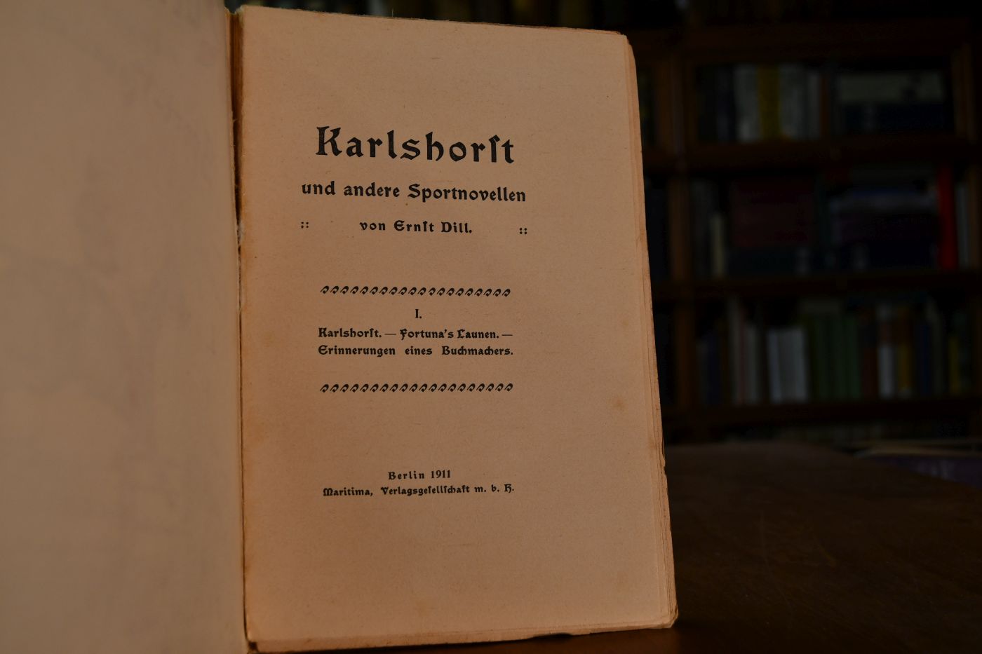 Karlshorst und andere Sportnovellen.