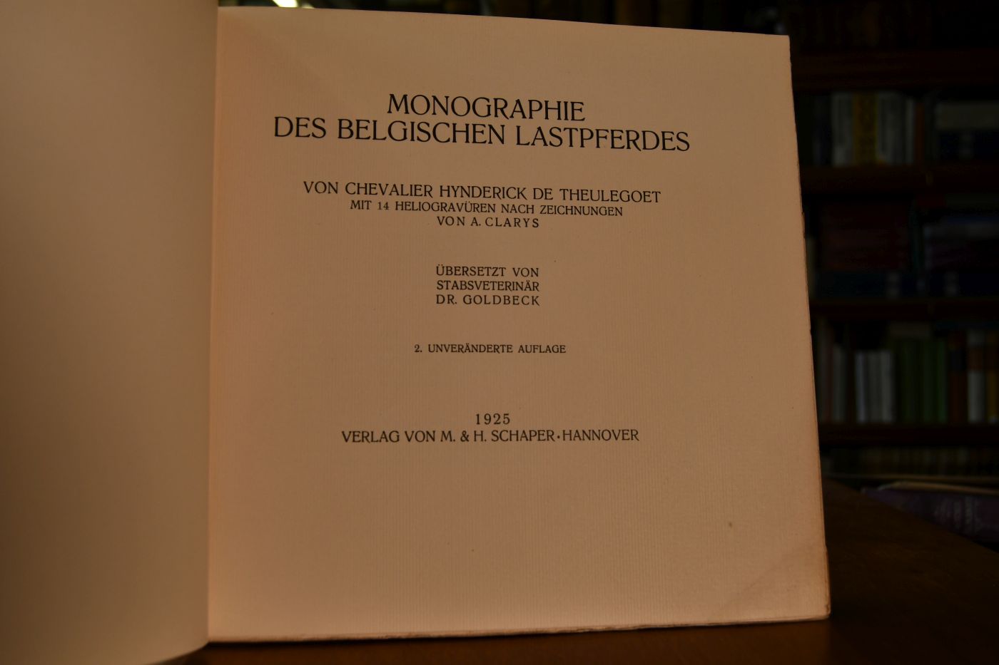 Monographie des belgischen Lastpferdes.