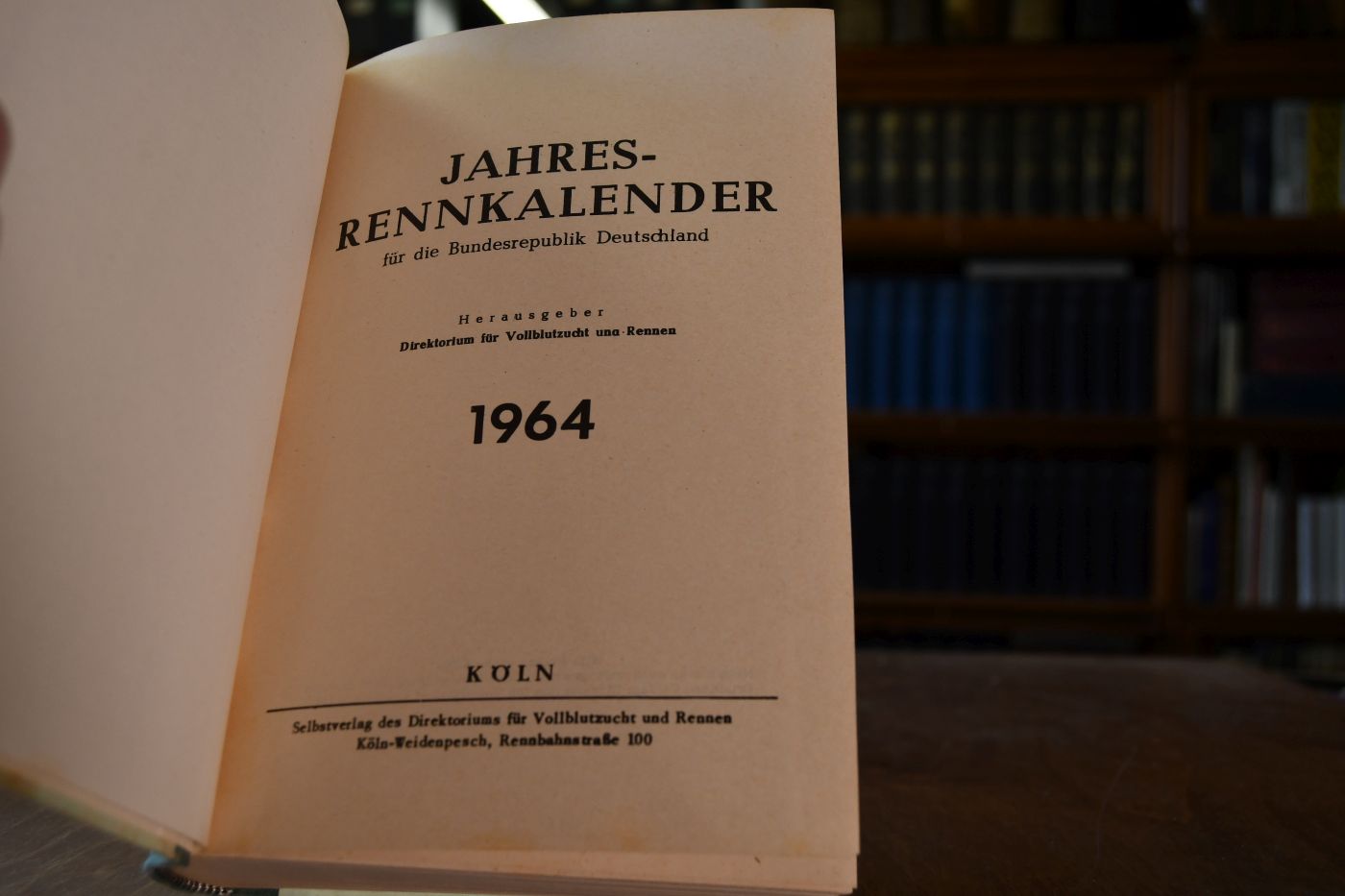 Jahres-Rennkalender für die Bundesrepublik Deutschland 1964.