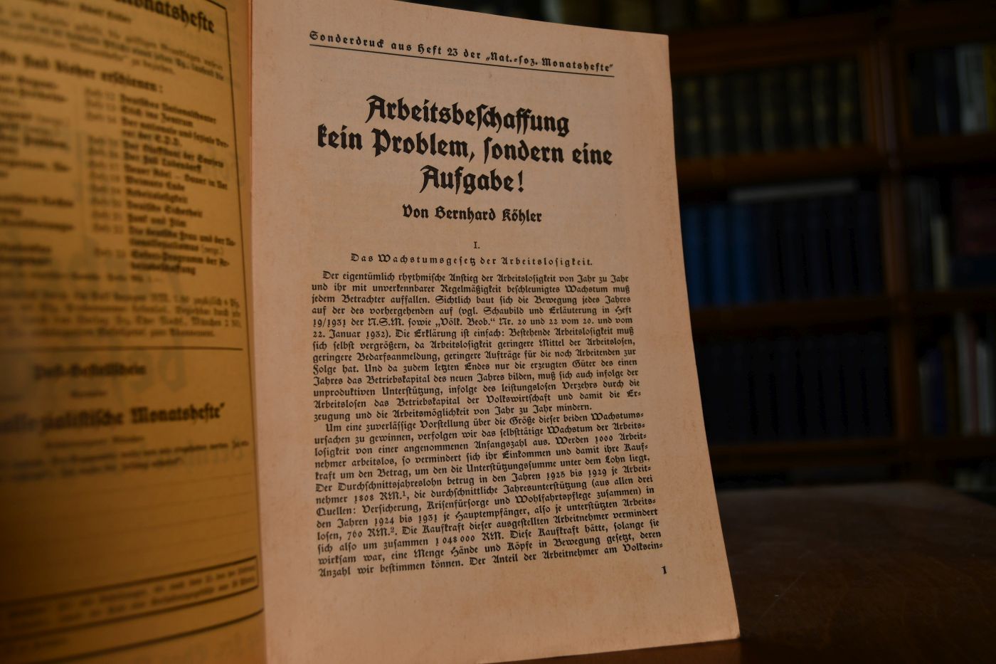Sofort-Programm der Arbeitsbeschaffung.