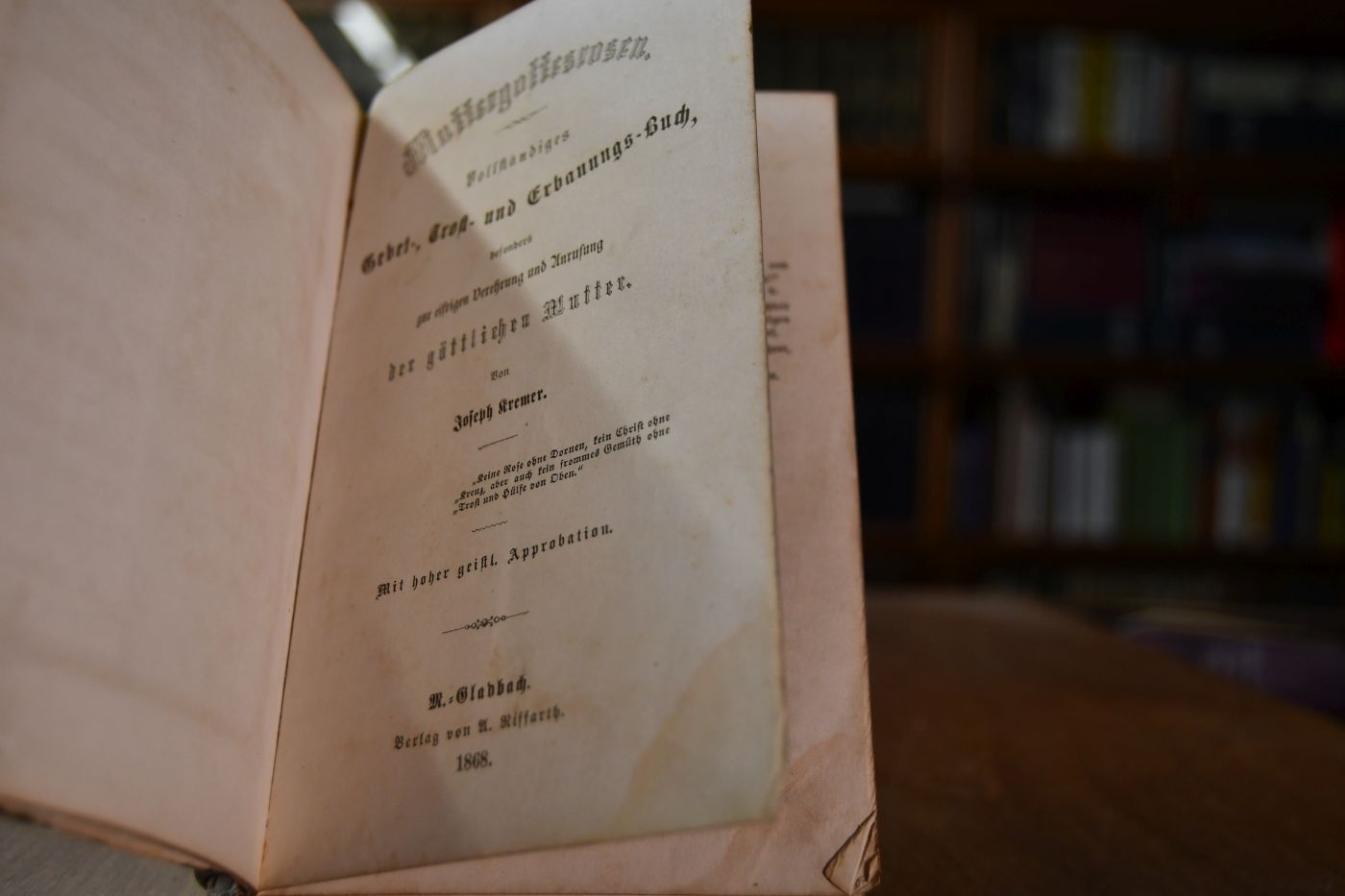 Muttergottesrosen. Vollständiges Gebet-, Trost- und Erbauungs-Buch, besonders zur eifrigen Verehrung und Anrufung der göttlichen Mutter.