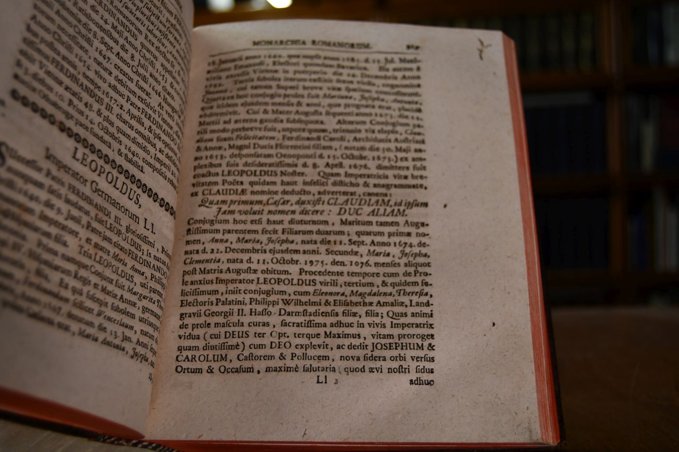 Novissimum Historiae Quatuor Mundi Monarchiarum, Chaldaeorum nempe, Persarum, Graecorum & Romanorum Compendium, Gestorum videlicet omnium Imperatorum, a Nimrodo, usque ad Augustissimum, nunc Beatissimum, Josephum, Romanorum & Germanorum Monarcham, Ex quorum Actis, tamque laudabilibus Virtutibus, quam detestandis Vitiis panduntur Quinquaginta formati Discursus praedicabiles, novis & exquisitis Conceptibus, Historiis, & sanctorum Patrum Sententiis repleti, & Quinquaginta Axiomata, pro omni Mundi statu, sapientissimis antiquorum Philosophorum Dicteriis, Elegantiis item ac Historiis exornata. Compendio, quin & Discursibus & Axiomatibus Novenarius accedit Index ...