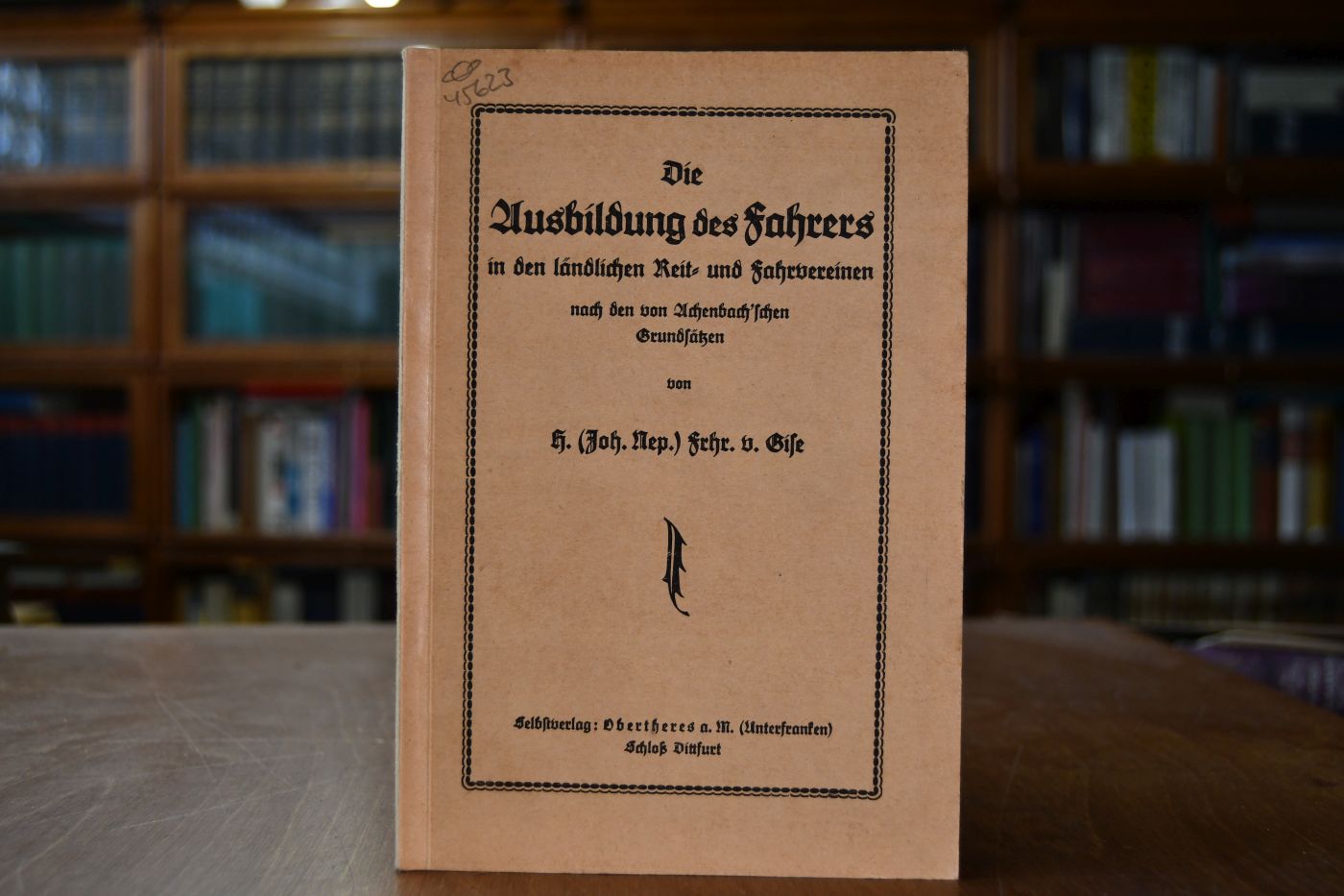 Die Ausbildung des Fahrers in den ländlichen Reit- und Fahrvereinen nach den Achenbach`schen Grundsätzen.
