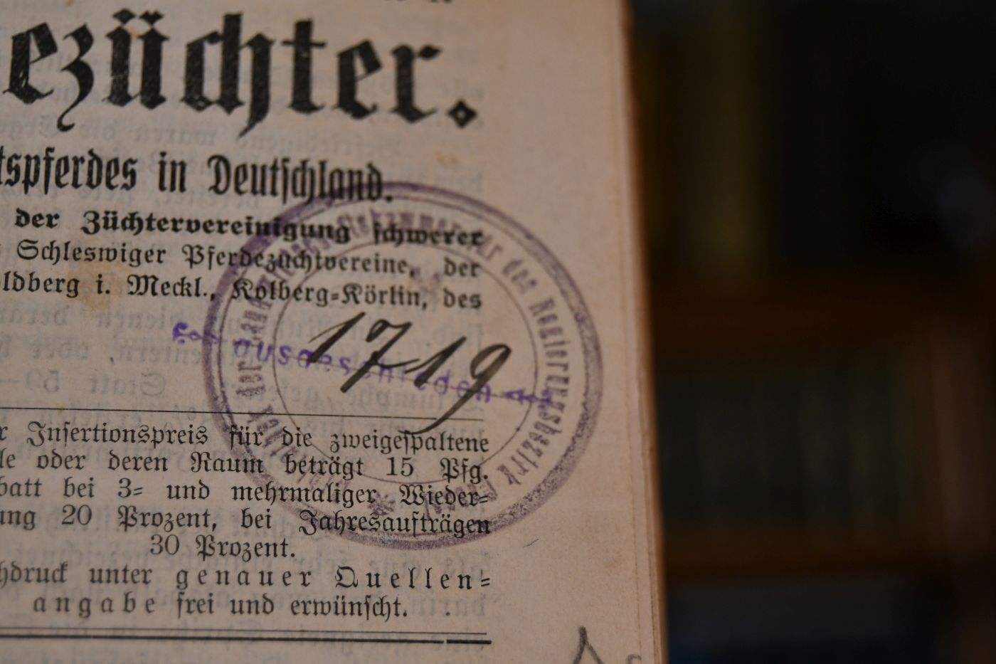 Der Deutsche Pferdezüchter. Korrespondenz-Blatt der Vereinigung der Züchter eines schweren Arbeitspferdes in Deutschland. Amtliches Organ des Verbandes der unterbadischen Pferdezuchtgenossenschaften und der Züchtervereinigung schwerer Pferde in Ostpreußen. Jahrgänge 6 + 7 (1913, 1914).