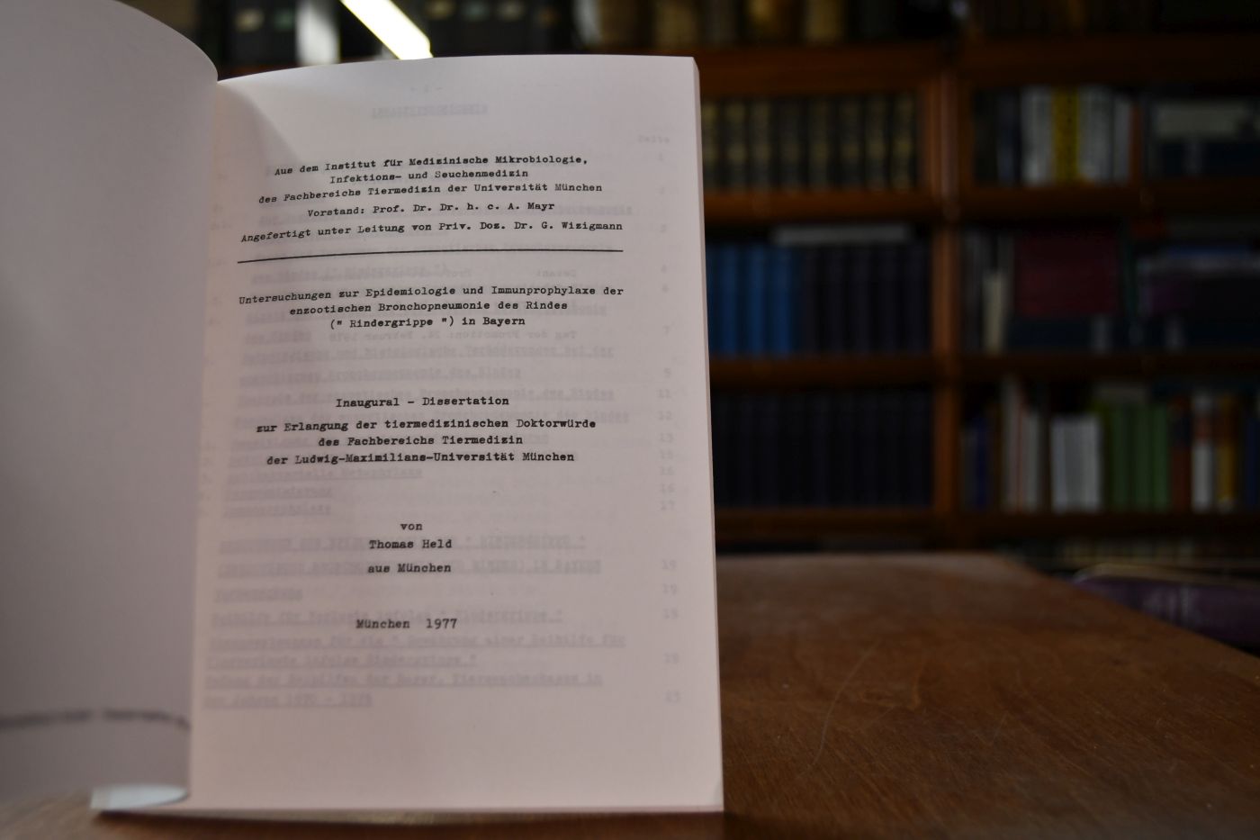 Untersuchungen zur Epidemiologie und Immunprophylaxe der enzootischen Bronchopneumie des Rindes ("Rindergrippe") in Bayern.