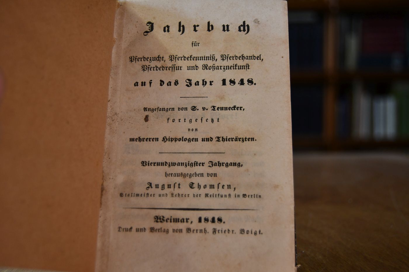 Jahrbuch für Pferdezucht, Pferdekenntniß, Pferdehandel, Pferdedressur und Roßarzneikunst auf das Jahr 1848, 24. Jahrgang.