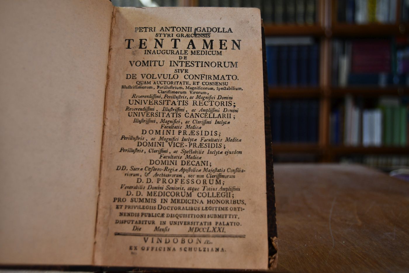 Tentamen inaugurale medicum de Vomitu intestinorum sive de Volvulo confirmato.