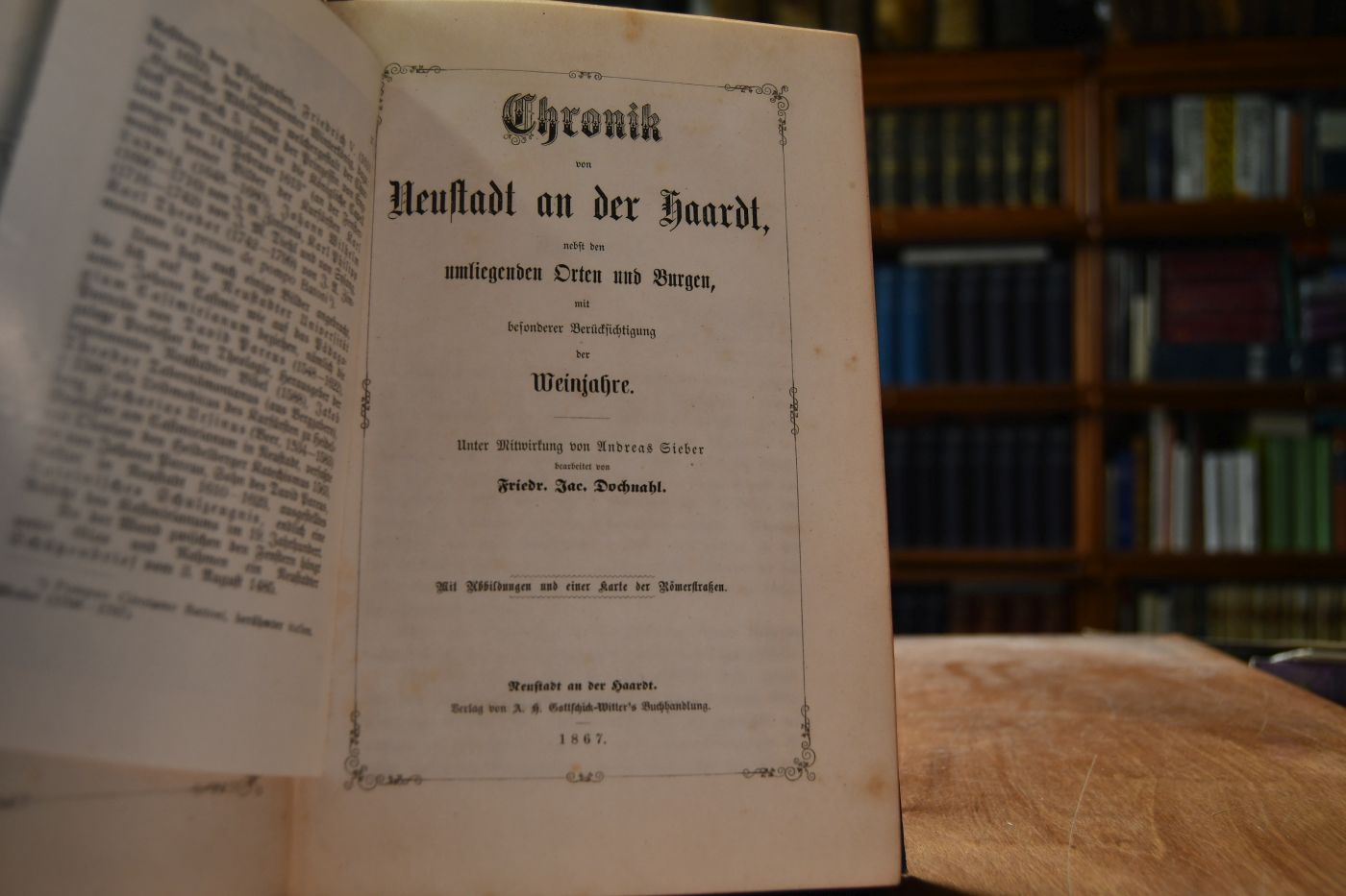 Chronik von Neustadt an der Haardt, nebst umliegenden Orten und Burgen, mit besonderer Berücksichtigung der Weinjahre.