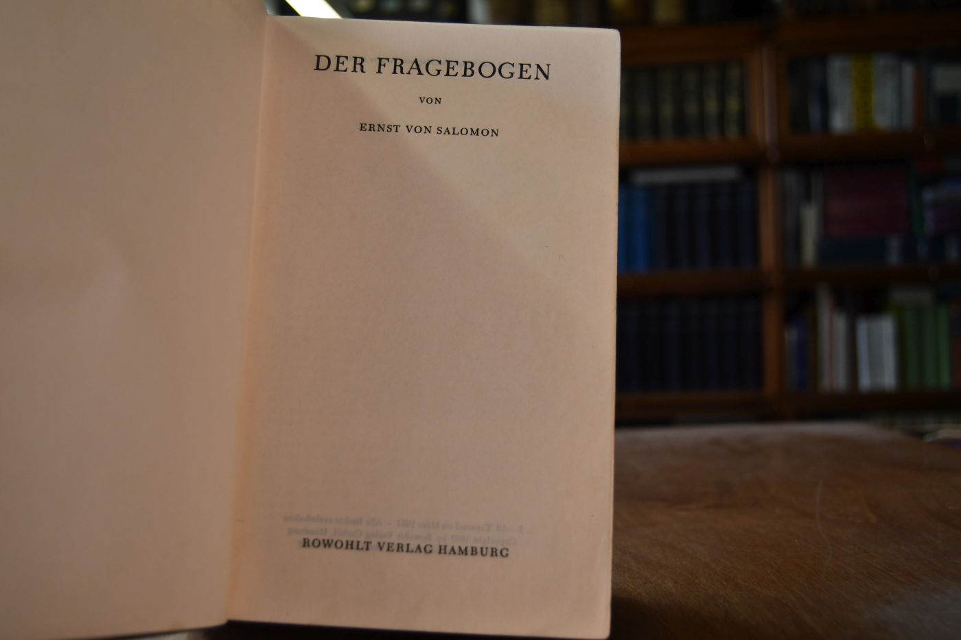 Der Fragebogen.