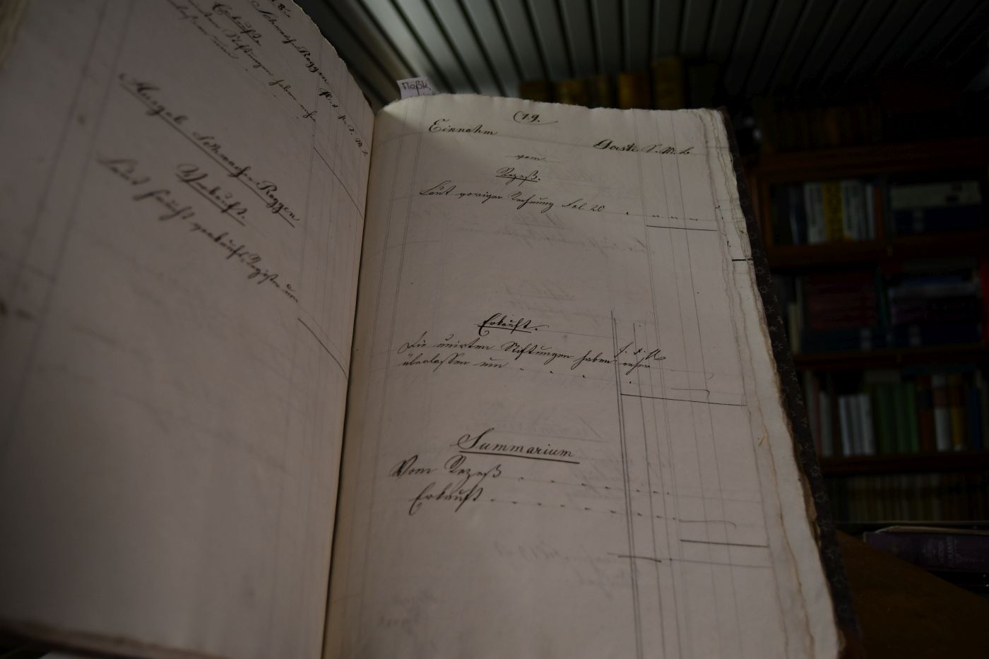 Rechnung über die Einnahmen und Ausgaben des Spitals und Leprosiorums zu Meßkirch für das Jahr vom 1. Juni 1838 bis 10. Jenner 1839, an welchem Tage die Verwaltung von dem bisherigen Verrechner an den neuen Verwalter übertragen wurde. Und ein zweiter Band, der vom 22. Januar bis zm 31. Mai 1839 reicht.