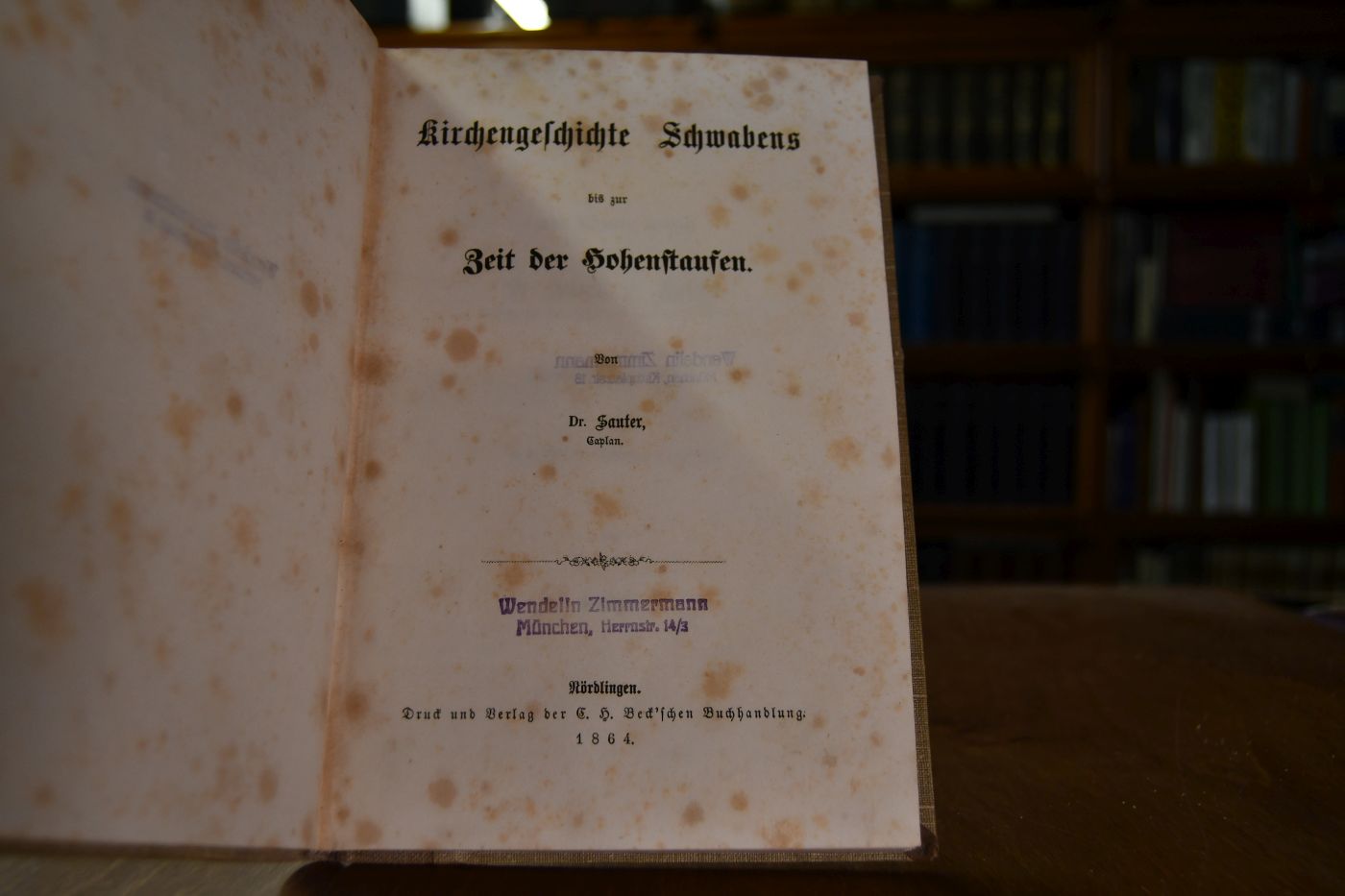 Kirchengeschichte Schwabens bis zur Zeit der Hohenstaufen.