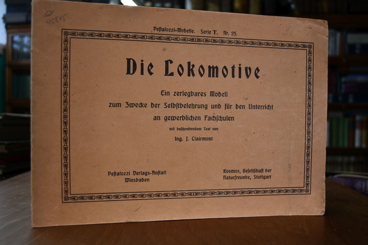 Die Lokomotive. Ein zerlegbares Modell zum Zwecke der Selbstbelehrung und für den Unterricht an gewerblichen Fachschulen mit beschreibendem Text.
